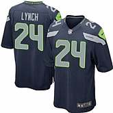 Nike Men & Women & Youth Seahawks #24 Marshawn Lynch Navy Blue Team Color Game Jersey,baseball caps,new era cap wholesale,wholesale hats